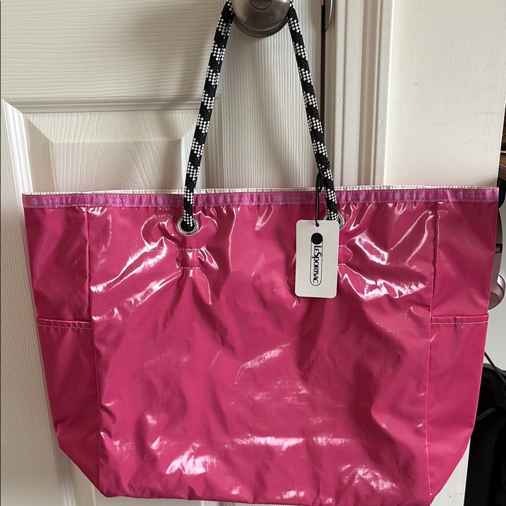 Lesportsac Shiny Fuchsia Tote